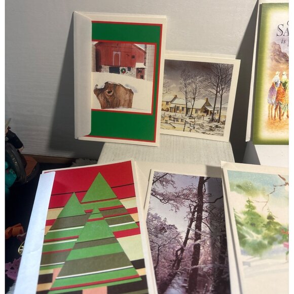 Christmas Greeting Cards With Envelopes Assorted Made in Canada Set of 50 - Picture 8 of 10